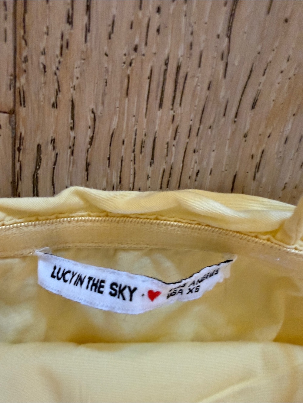 Lucy in the Sky Light Yellow Sundress for a teen with Tie Straps - Picture 2 of 4